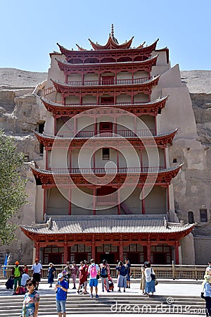 Mogao Caves in Dunhuang, China Editorial Stock Photo