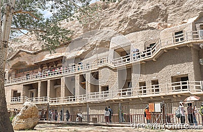 Mogao Caves in Dunhuang, China Editorial Stock Photo