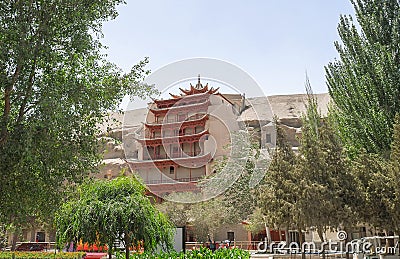 Mogao Caves in Dunhuang, China Stock Photo