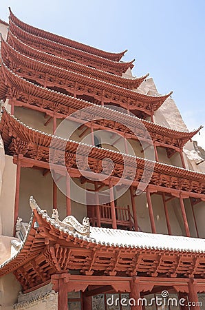 Mogao Caves in Dunhuang, China Stock Photo