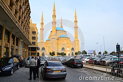 Mohammad Al-Amin Mosque in downtown Beirut, Lebanon Editorial Stock Photo