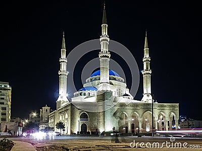 Mohammad Al Amin Mosque landmark in central Beirut city lebanon Editorial Stock Photo