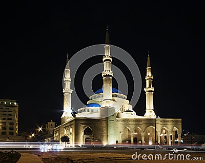 Mohammad Al Amin Mosque landmark in central Beirut city lebanon Editorial Stock Photo