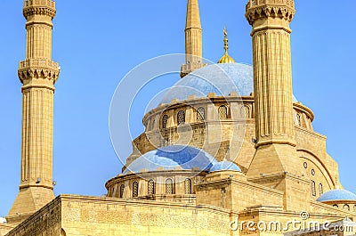 Mohammad Al-Amin Mosque Stock Photo