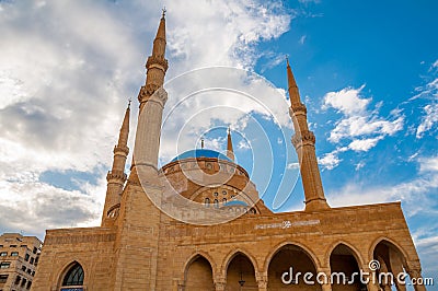 Mohammad Al-Amin Mosque Stock Photo