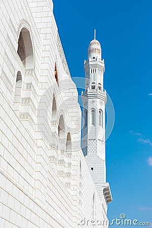 Mohammed Al Ameen Mosque in Muscat on sunny day on the blue sky background Stock Photo