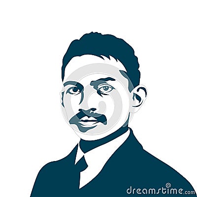 Mohan das karam chandra gandhi or mahatma gandhi simple abstract design Vector Illustration