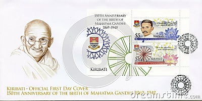 MOHANDAS MAHATMA GANDHI - Indian leader 1869-1948 Editorial Stock Photo