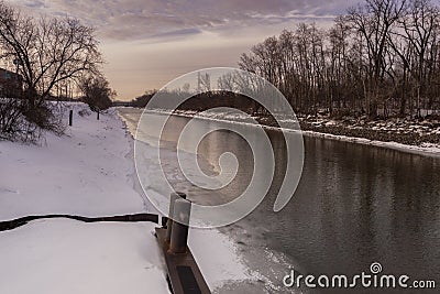 Mohawk River in Utica Stock Photo