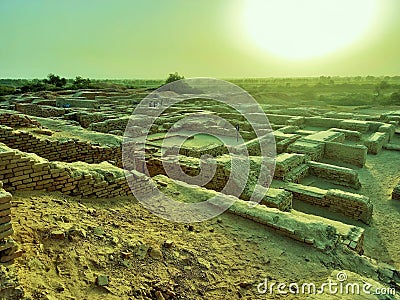 Mohenjo-Daro Sindh, Pakistan Built around 2500 BCE Stock Photo