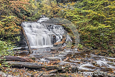 Mohican Falls at Ricketts Glen, Pennsylvania Stock Photo