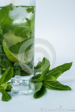 Mohito cocktail closeup Stock Photo