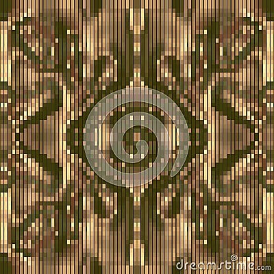 Moire textured seamless pattern. Halftone striped ornamental vector background. Repeat lines backdrop. Abstract modern ornaments Vector Illustration