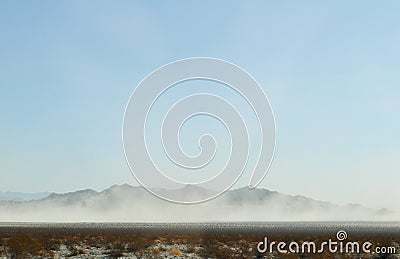 Mojave Desert Sand Storm Stock Photo