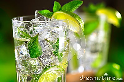 Mojito cocktail on a table Stock Photo