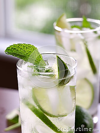 Mojitos shot with selective focus Stock Photo