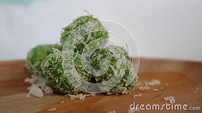 Mojokerto's green klepon cake - ok Stock Photo