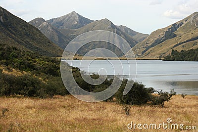 Moke Lake in New Zealand Stock Photo