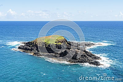 Mokuaeae Rock Islet Seabird Sanctuary in Hawaii Stock Photo
