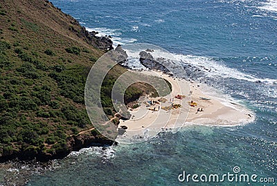 Tropical scenic Kayaking at the Mokulua Islands Oahu Hawaii Stock Photo