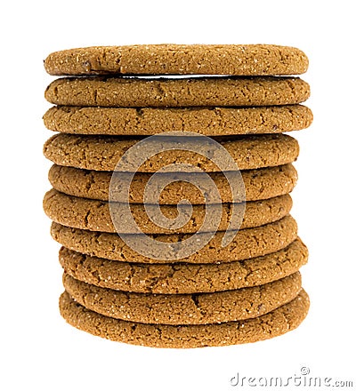 Molasses Cookies Stacked Stock Photo