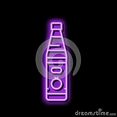 molasses pomegranate neon glow icon illustration Vector Illustration