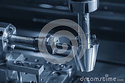 The mold and die processing by sinker EDM machine Stock Photo