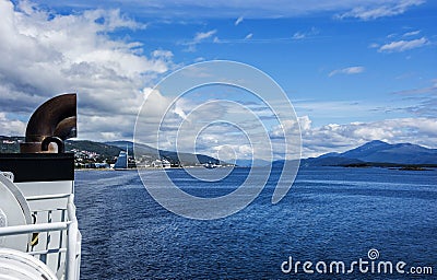 Molde town at the horison Stock Photo