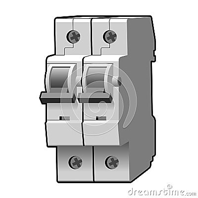 Molded case circuit breaker Vector Illustration