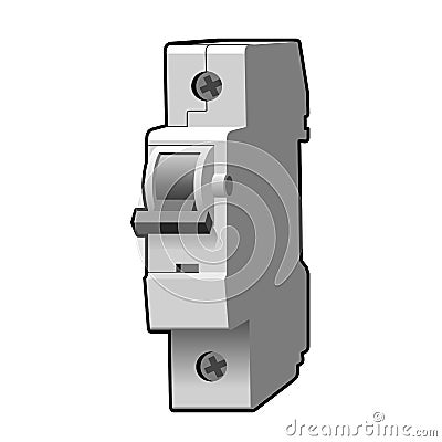 Molded case circuit breaker Vector Illustration