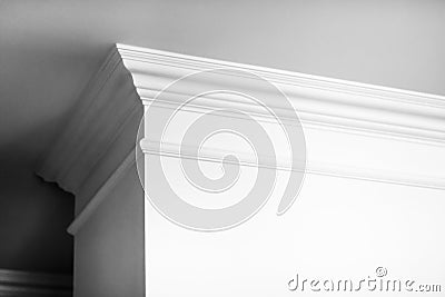 Molding on ceiling detail, interior design and architectural abstract background Stock Photo
