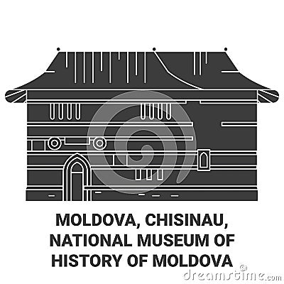 Moldova, Chisinau, National Museum Of History Of Moldova travel landmark vector illustration Vector Illustration