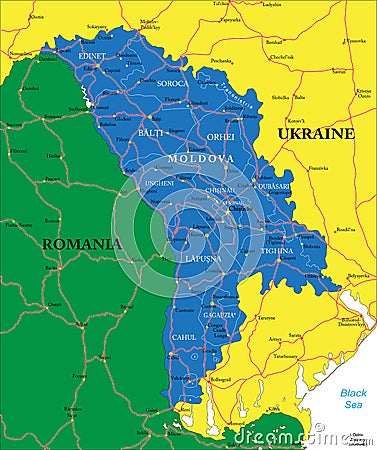 Moldova map Vector Illustration