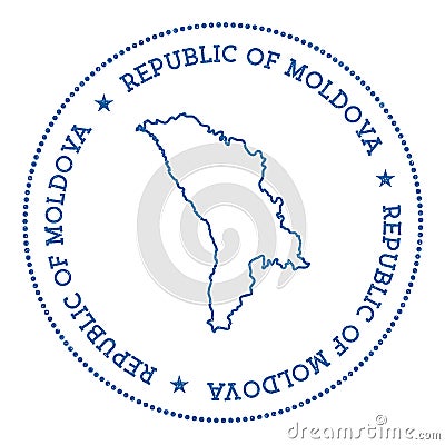 Moldova, Republic of vector map sticker. Vector Illustration