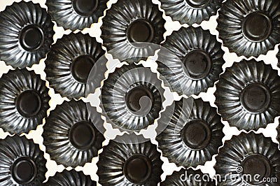 Molds and baking cookies Stock Photo