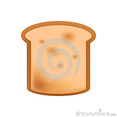Moldy bread sliced bread icon isolated on white, clip art bread piece sliced mouldy for expired concept, illustration sandwich and Vector Illustration