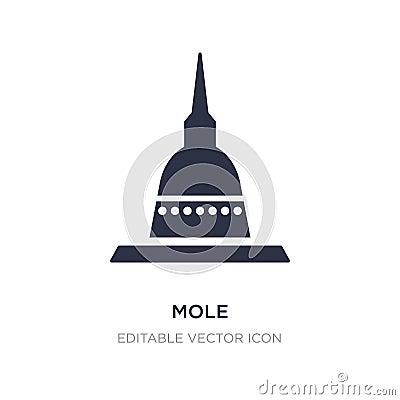 mole antonelliana in turin icon on white background. Simple element illustration from Cinema concept Vector Illustration