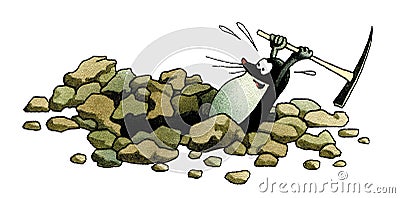 Mole-miner Stock Photo