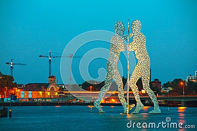 Molecul Man sculpture in Berlin, Germany Editorial Stock Photo