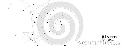 Molecular business concept. Digital vector geometric research. Connection dot and line. Biology structure design Vector Illustration