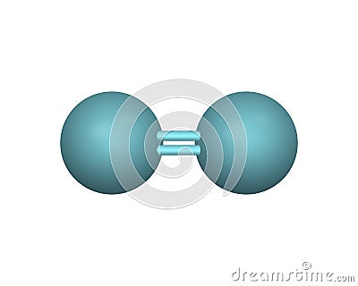 The molecular formula of oxygen. Vector Illustration