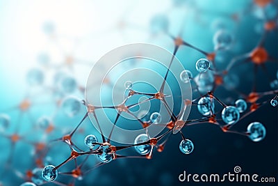 Molecular magic, A captivating scientific background showcasing the elegance of molecules Stock Photo