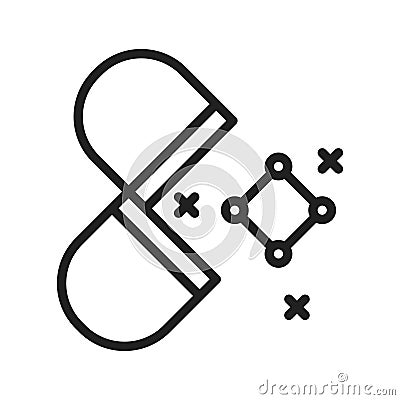 Molecular Medicine Icon Image. Vector Illustration