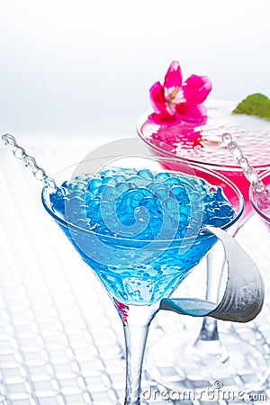 Molecular mixology - Cocktail with caviar Stock Photo