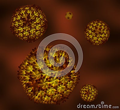 Molecular model of avian virus Stock Photo