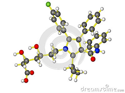 Molecular model of lipitor Stock Photo