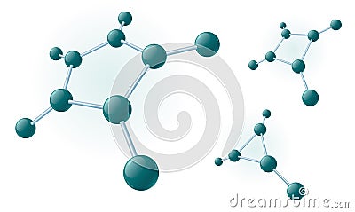 Molecular pentagon Vector Illustration