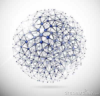 Molecular sphere Vector Illustration