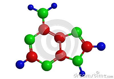 Molecular structure of adenine Stock Photo