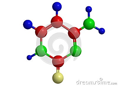 Molecular structure of cytosine Stock Photo